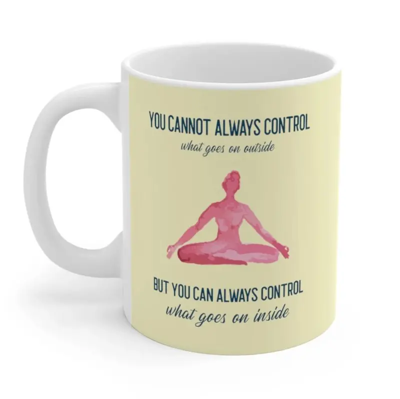 Mindful Yoga Mug – ‘Control Your Inner World’