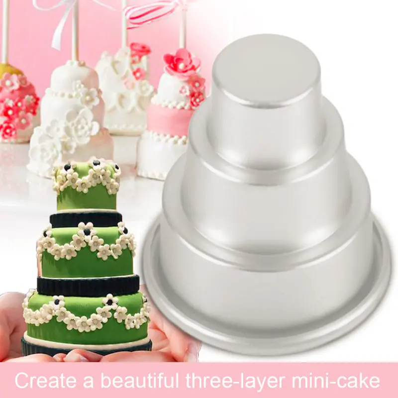 Mini 3-Tier Cupcake & Pudding Mold Set – 5-Piece Baking Form