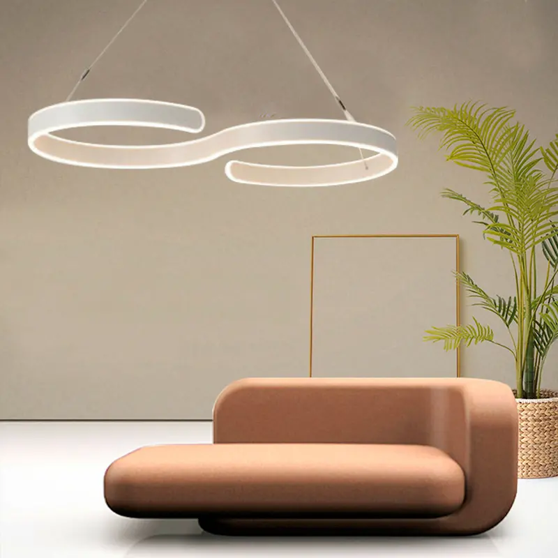 Modern Acrylic Swirl-Shaped LED Ceiling Light