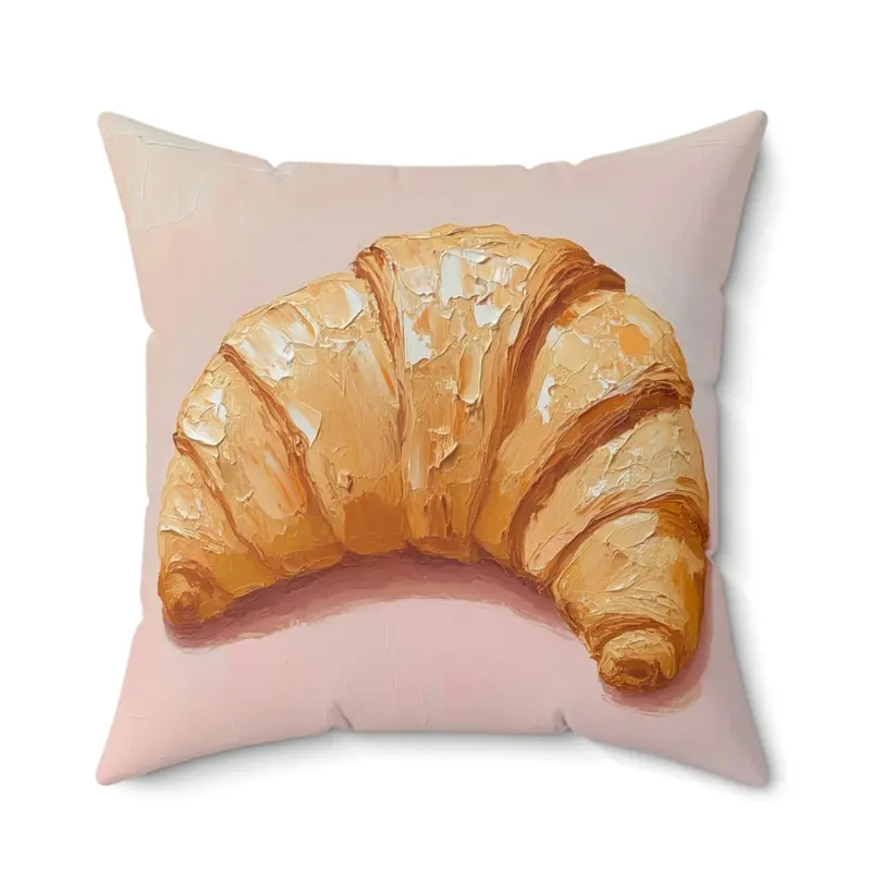 Morning Delight Croissant Pillow – Gourmet Breakfast-Themed Cushion