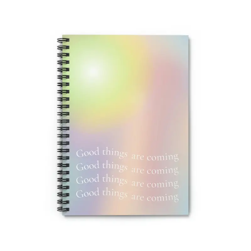 Motivational Spiral Notebook – ‘Good Things Are Coming’ Design