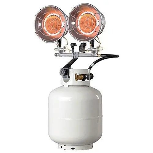 Mr. Heater MH30T Dual-Propane-Tank Outdoor Heater – Portable Propane-Fueled Heating Solution (Cylinders Not Included)