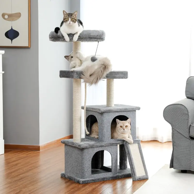 Multi-Level Cat Tree with Staircase & Perches