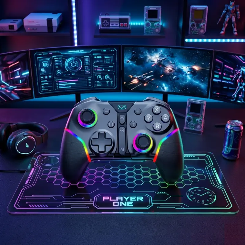 Multi-Platform RGB Wireless Gaming Controller for Switch, PC, and Mobile