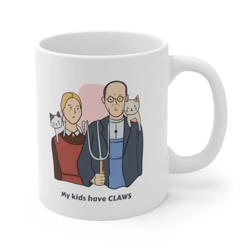‘My Kids Have Claws’ Humorous Cat Lover Mug