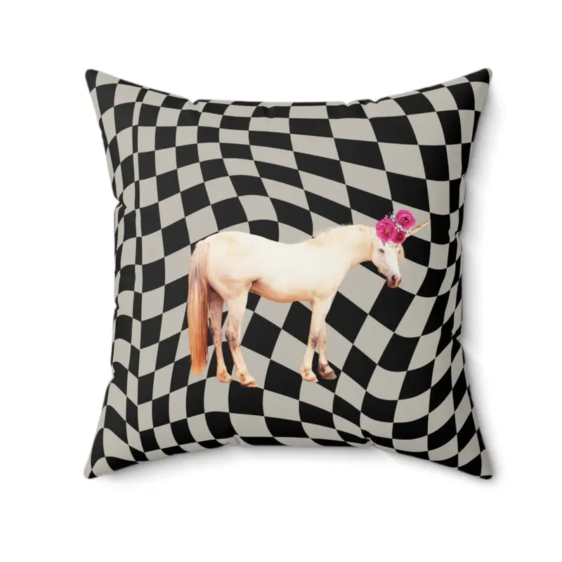 Mystic Unicorn Square Accent Pillow – Three Size Options