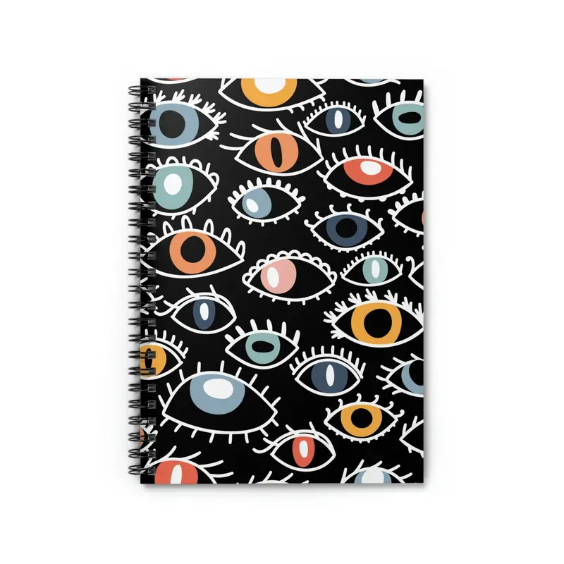 Mystical Egyptian Eye Symbol Spiral Notebook