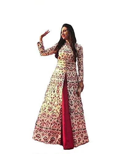 Navratri Special Lehenga Choli & Long Printed Gown Set – Unstitched Ethnic Party Wear for Women