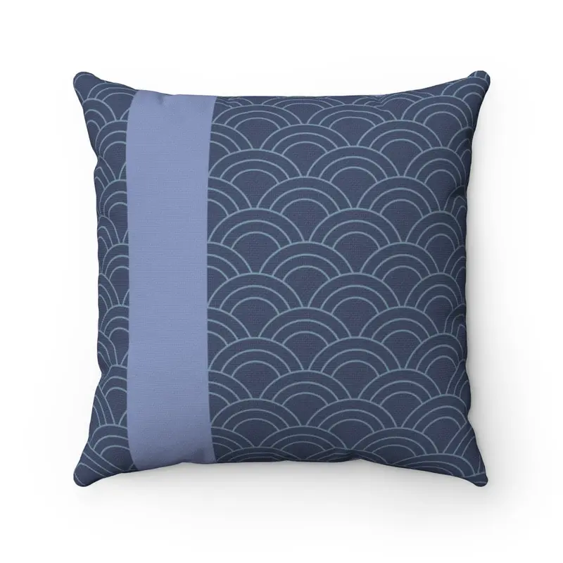 Navy Abstract Stripe Cushion – Four Sizes Available