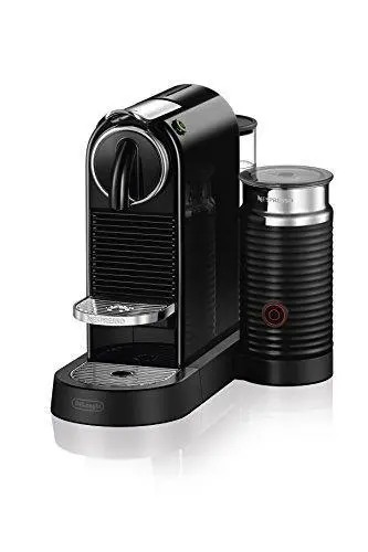 Nespresso Citiz Espresso Machine by DeLonghi – Compact Dual-Capsule System with Aeroccino Milk Frother, Black Finish