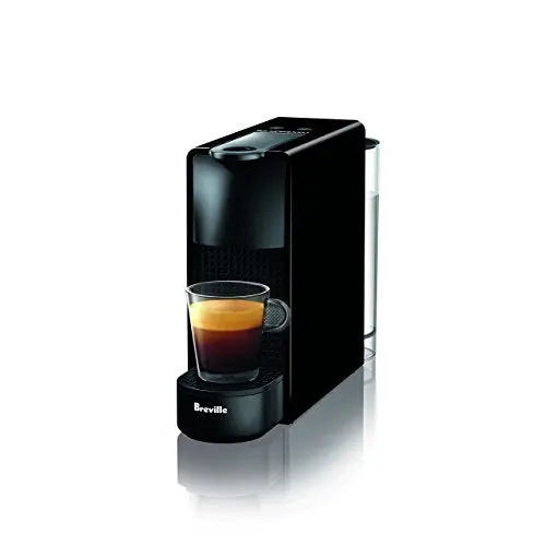 Nespresso Essenza Mini BEC220BLK Espresso Machine by Breville – Compact Single-Serve System in Piano Black with Rapid Heat-Up
