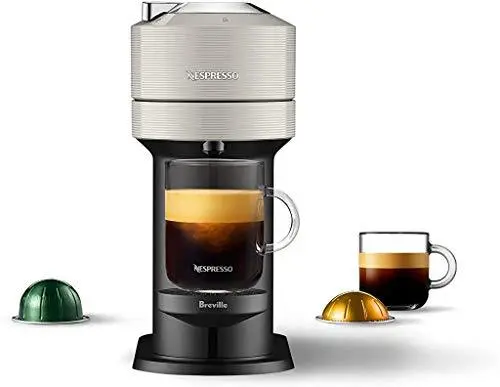 Nespresso Vertuo Next by Breville – Compact Single-Serve Coffee & Espresso Machine, Light Grey, One-Touch Brewing