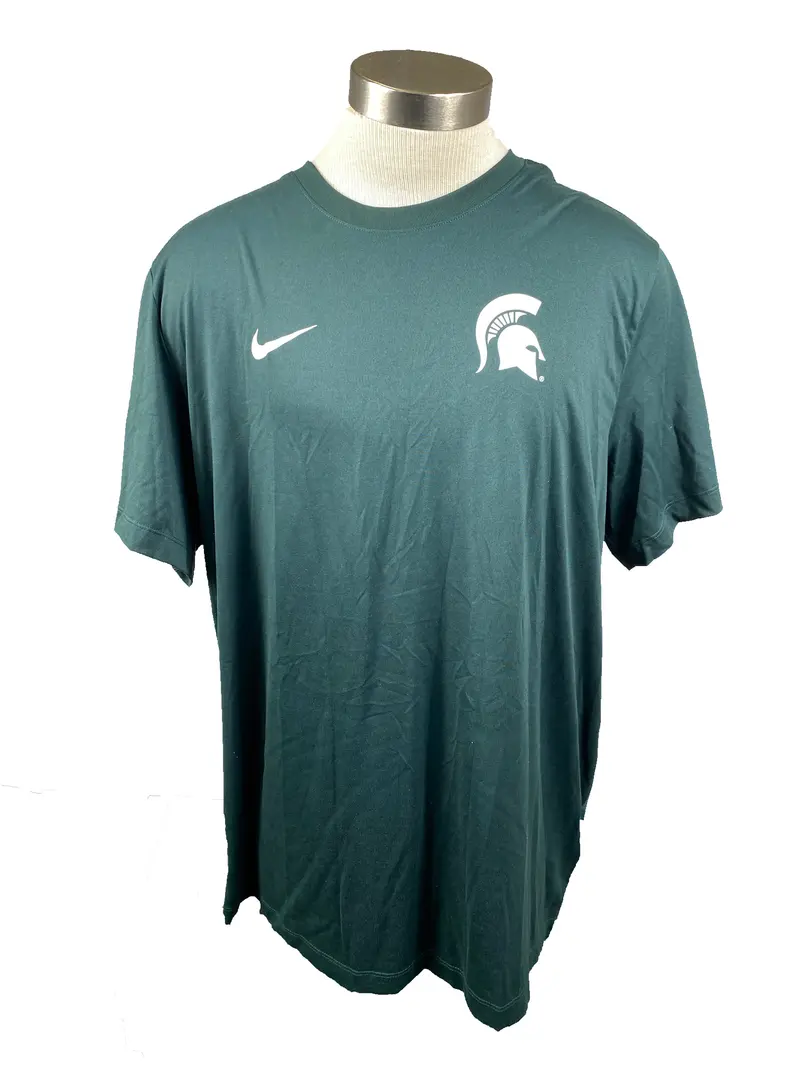 Nike Dri-Fit Green Short-Sleeve Performance Tee — ‘Serve Grow Honor’ — Men’s Size S