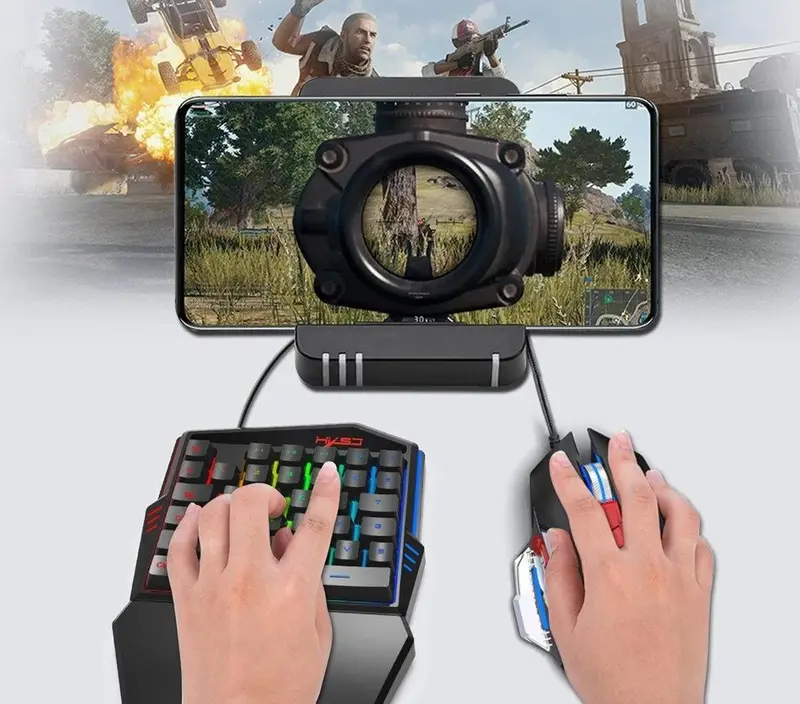 Ninja Dragons M86 One-Handed Gaming Kit – Multicolor LED Keyboard and Mouse
