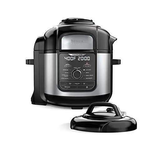 Ninja FD401 Foodi Deluxe XL 8-Quart 9-in-1 Pressure Cooker – Air Fryer, Broiler, Dehydrator, Slow Cooker, and More – Stainless Steel Finish