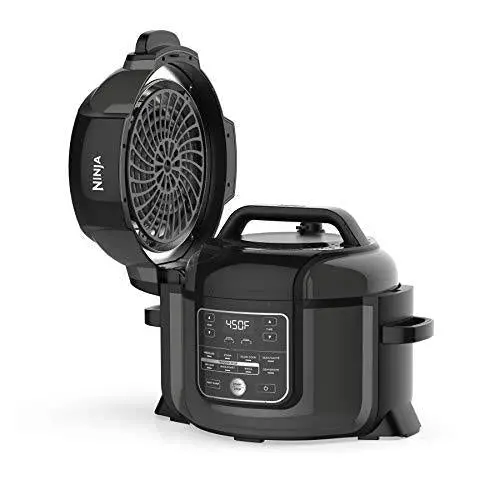 Ninja Foodi OP302 9-in-1 Smart Oven – Pressure Cooker, Air Fryer, Dehydrator, Slow Cooker, and More (6.5 Qt, Gloss Finish)