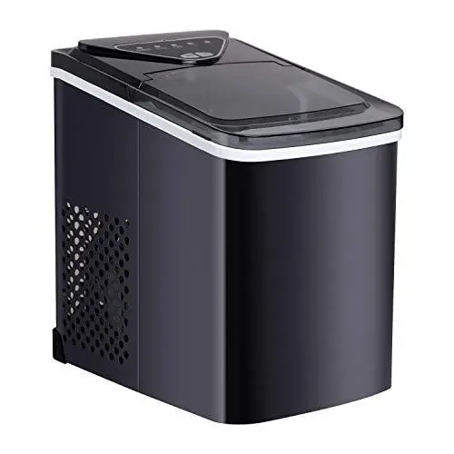 Northair Stainless Steel Countertop Ice Maker – 26 lb Daily Capacity, Includes Scoop & Basket, Sleek Black Finish