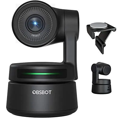 OBSBOT Tiny AI Webcam – Full HD PTZ Camera with Gesture Control, Auto Tracking, and 2-Axis Gimbal for Streaming