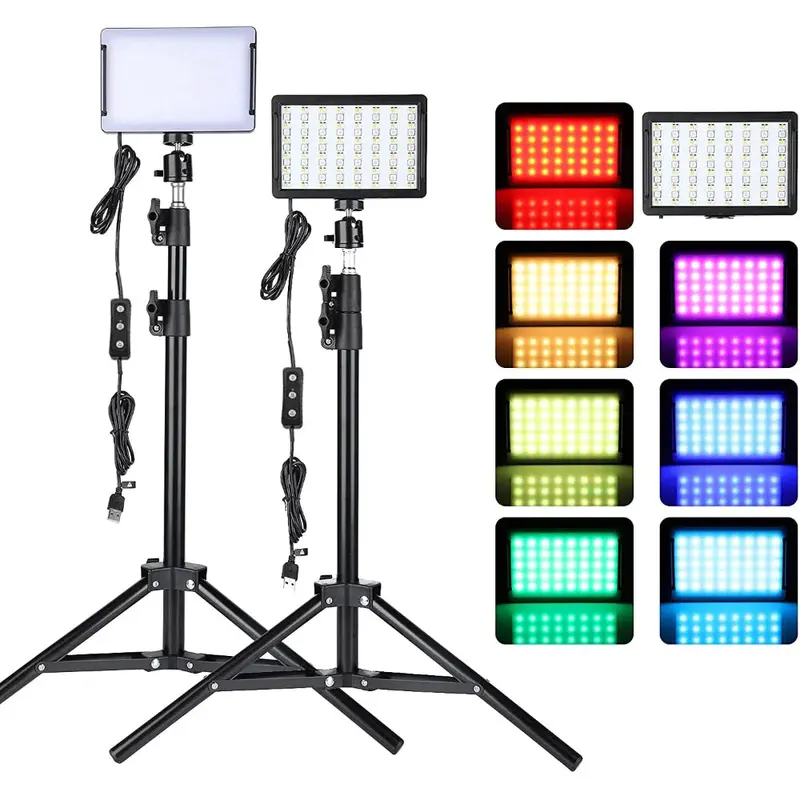 Onetify 4-Color RGB LED Tripod Light – Twin Pack