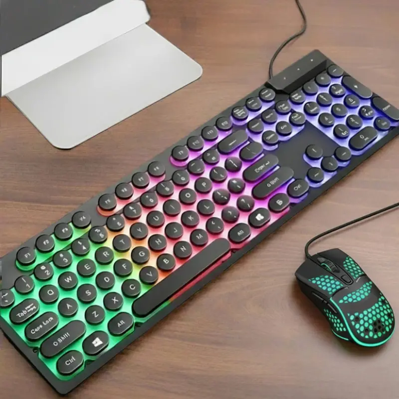 Onetify Wired Gaming Keyboard and Mouse Set – RGB Backlit Combo