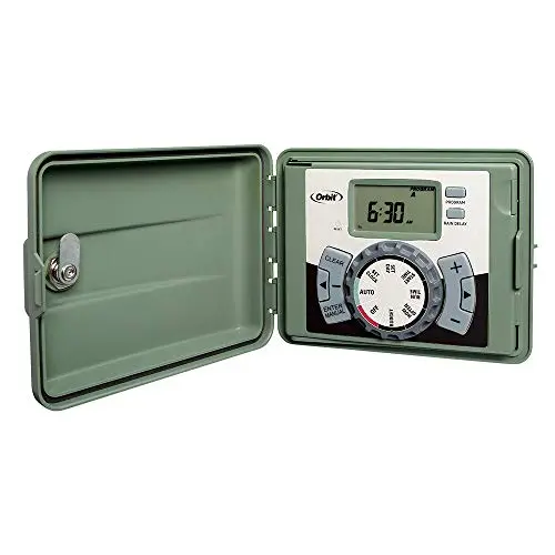 Orbit 57900 12-Station Outdoor Sprinkler Timer – Swing-Panel Controller for Automated Lawn Irrigation