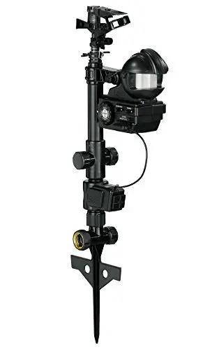 Orbit Yard Enforcer 62100 Motion-Activated Sprinkler – Day/Night Detection, Adjustable Range & Sensitivity, Sleek Black Housing