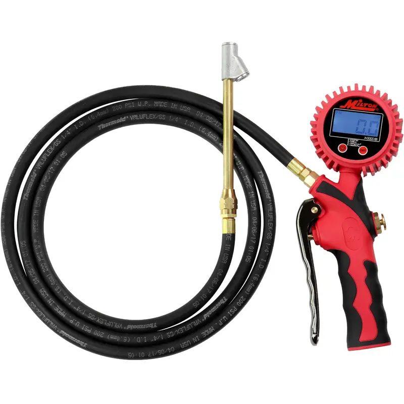 OSHA-Compliant Backlit Digital Tire Inflator – 360° Swivel Display, 7-Foot Hose