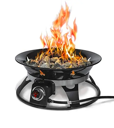 Outland Living Model 863 Portable Propane Fire Pit – 21″ Diameter, 58,000 BTU, Smokless Design