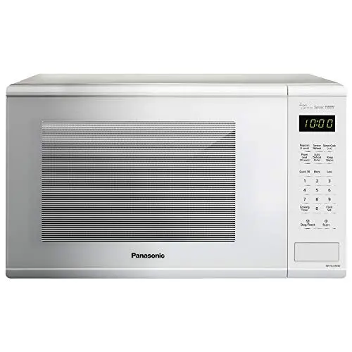 Panasonic NN-SU656W 1.3 Cu. Ft Countertop Microwave – 1100W, Genius Sensor Cooking, Popcorn Button, Child Lock, White