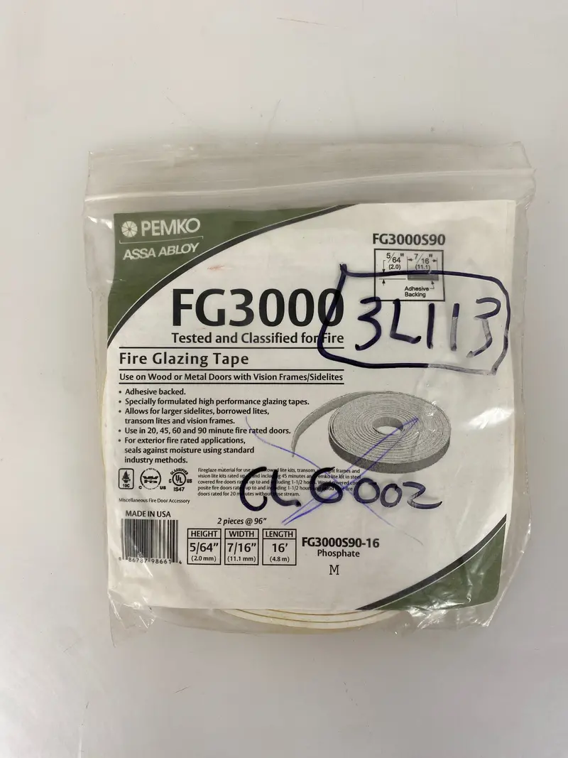 Pemko Fire-Rated Glazing Compound Tape for Door & Frame Seals