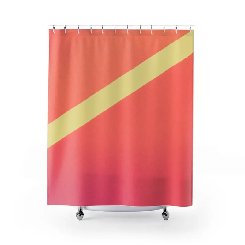 Pink Gradient Abstract Shower Curtain – Artistic Bathroom Decor