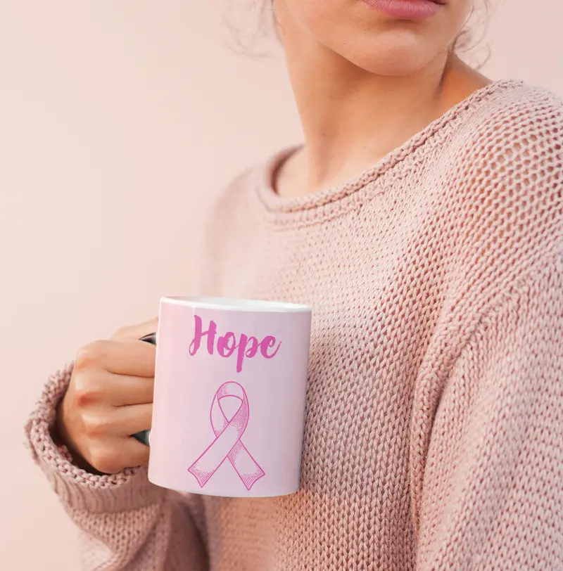 Pink Ribbon Hope Theme Mug – Temperature-Sensitive Color Shift