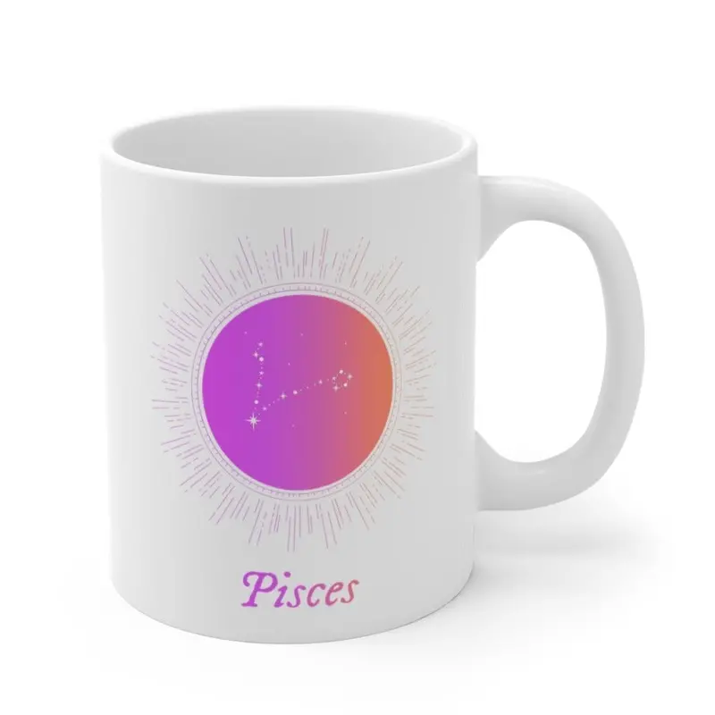 Pisces Zodiac Mug – Astrology-Themed Ceramic Drinkware