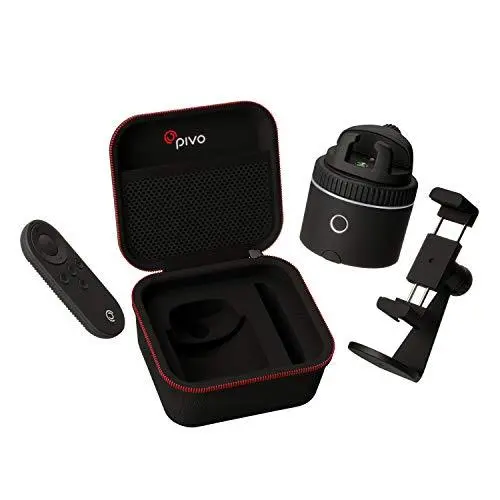 Pivo Starter Pack Silver – All-in-One Auto-Tracking Selfie Kit for Smartphones Featuring Face, Body, and Motion Recognition for Vlogging and Live Content Creation