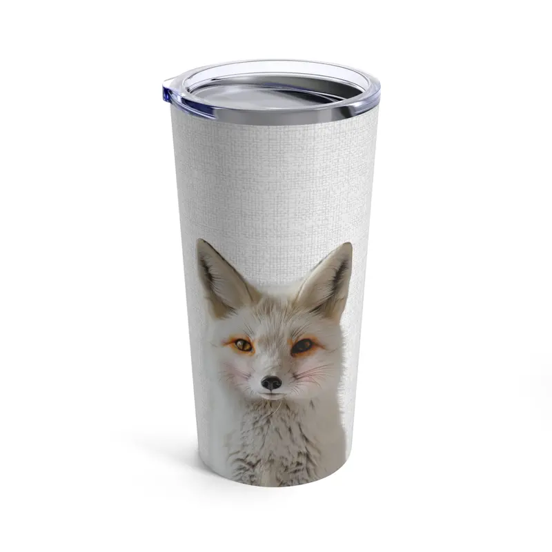 Playful Blushing Fox Insulated Drink Tumbler (20 oz)