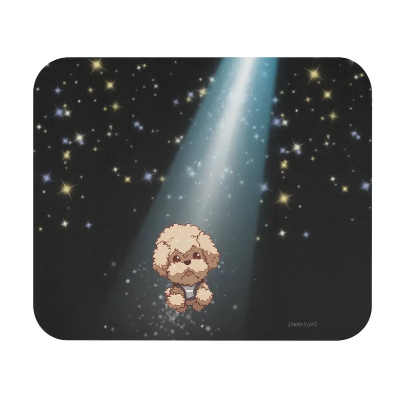 Poodle Pookie Space-Themed Mouse Pad