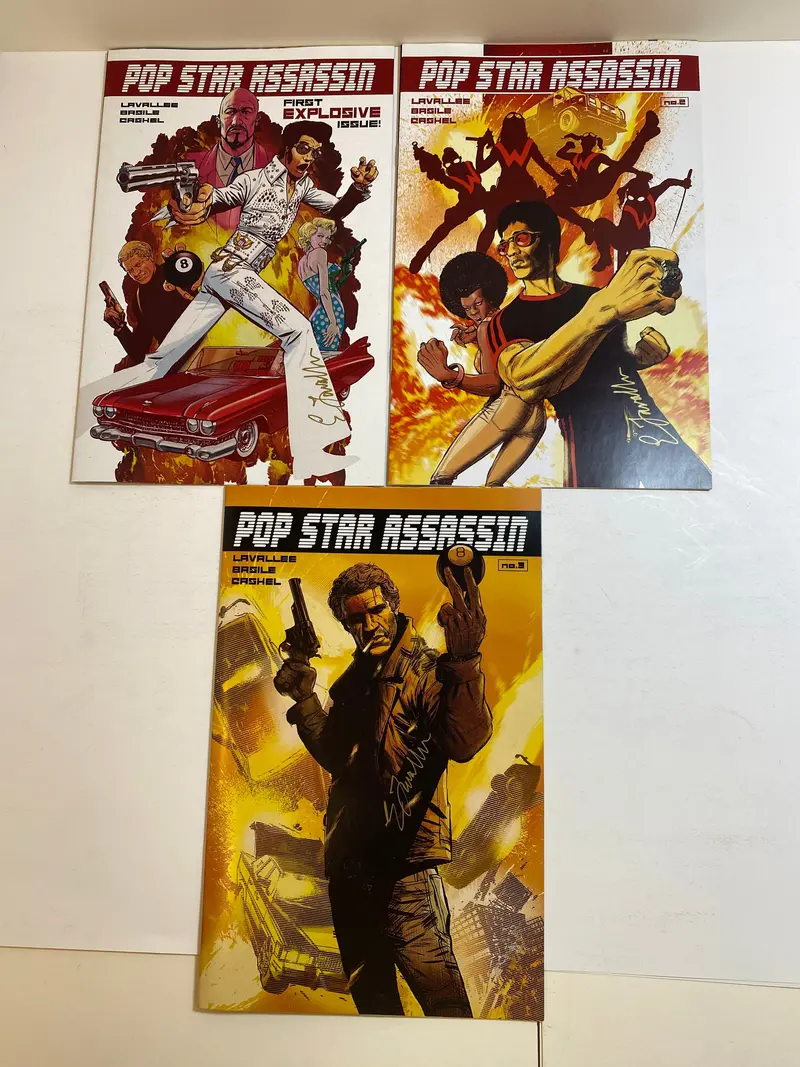 Pop Star Assassin ACME Comics #1–3 (2016) – Signed Collector’s Bundle
