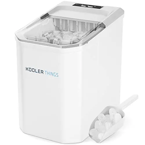 Portable Countertop Ice Maker – 26 lbs/Day Output, 6–8-Minute Cycle, Includes Scoop & Basket