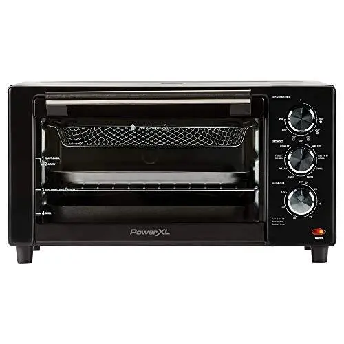 PowerXL Air Fryer Grill – 8-in-1 Indoor Electric Grill with Rotisserie, Roasting, and Baking Functions + 6-Piece Accessory Kit