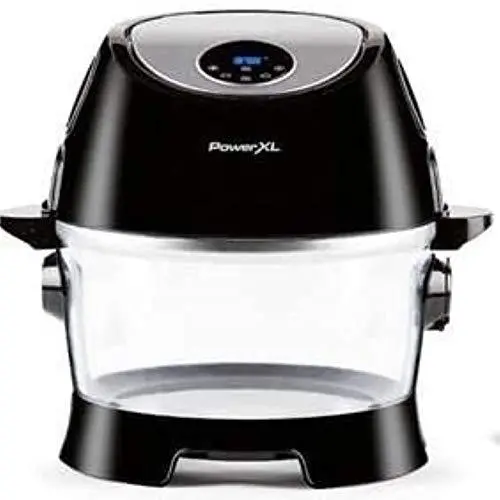 PowerXL Turbo Air Fryer – 10-Quart LED Touchscreen Appliance with Rotisserie, Dehydrate & Multi-Cook Functions (Black)