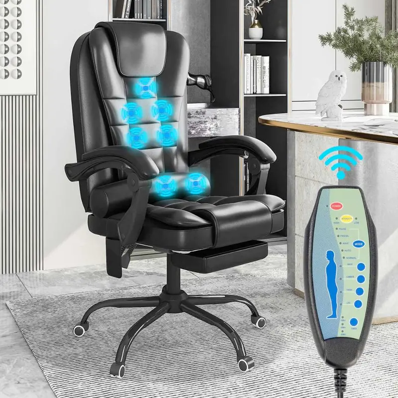 Premium 5-Mode Office Massage Chair with Extendable Footrest