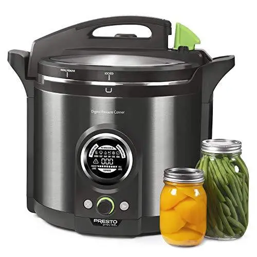 Presto 02144 12-Quart Digital Pressure Canner – Black Stainless Steel Multi-Function Canning & Cooking Appliance