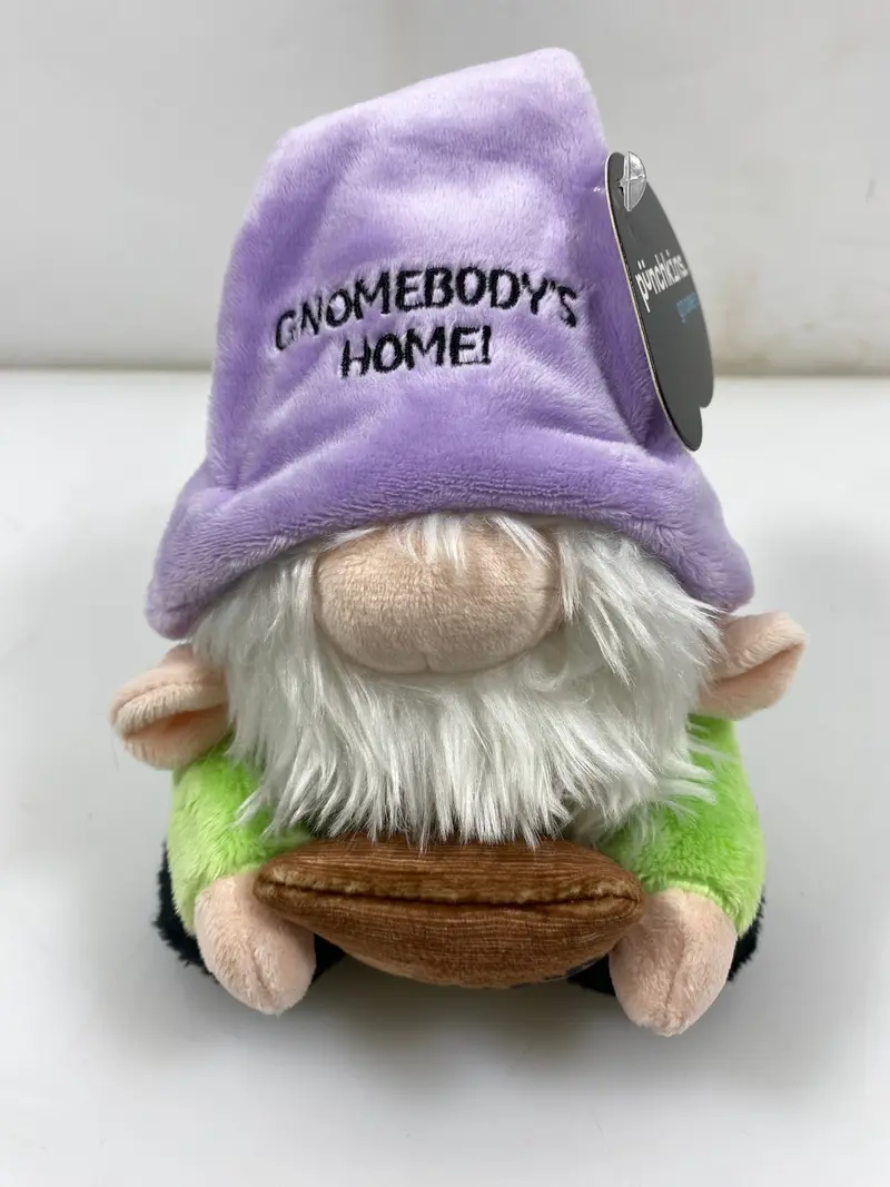 Punchkins Puffies Purple Garden Gnome Plush Toy – Soft Collectible Figure
