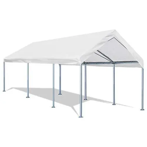 Quictent 10′ x 20′ Galvanized Steel Carport Canopy with Reinforced Cables