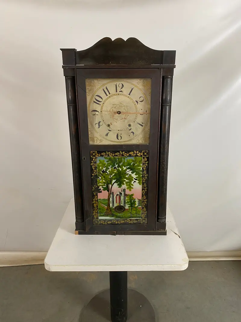Rare Patent-Era Column Mantel Clock by Seth Thomas and Eli Terry – Antique