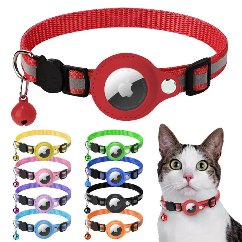 Reflective AirTag Collar Case for Pets – Lightweight & Secure