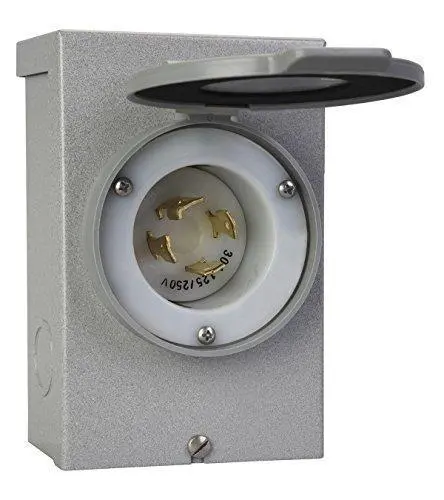 Reliance Controls PB30 Power Inlet Box – 30-Amp NEMA 3R Weatherproof Generator Connection Hub (Up to 7,500W)