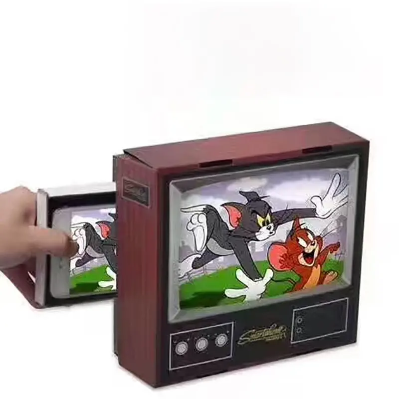 Retro-Style TV-Shaped Portable Phone Screen Magnifier