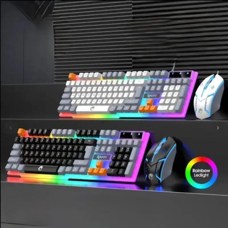 RGB Gaming Keyboard and Mouse Set – Wired 104-Key Mechanical Style