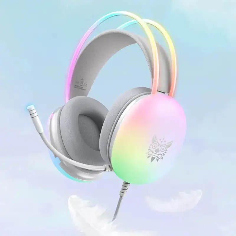 RGB Illuminated Gaming Headset with Built-in Mic
